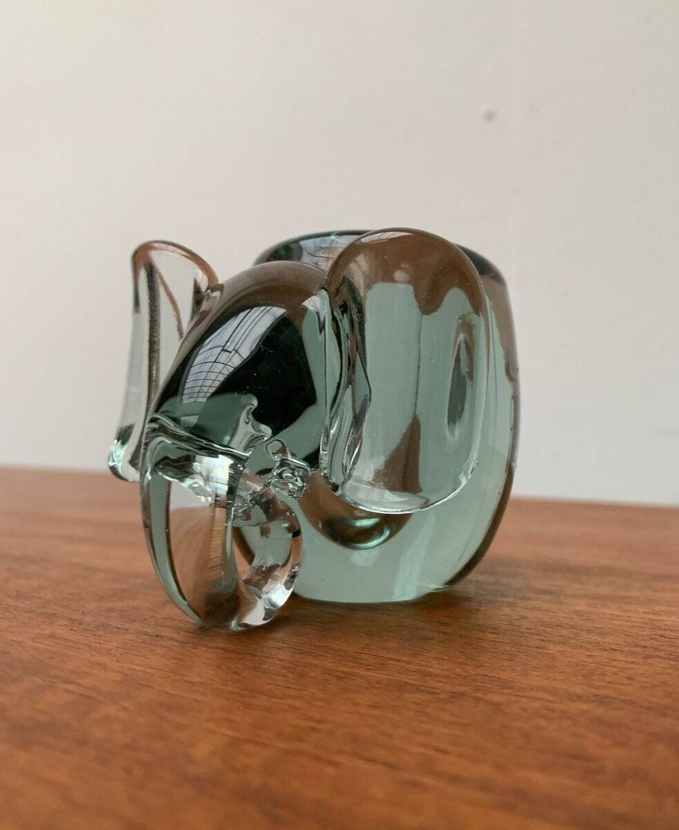 Vintage handmade African glass animal candle holders from Ngwenya Glass, set of 2.