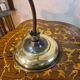 brass lamp 1975 electric working superb blue translucent tulip 42x30