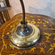 brass lamp 1975 electric working superb blue translucent tulip 42x30