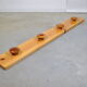 Wall coat rack in pine 1980