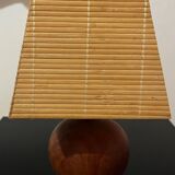 Lampe boule bois massif