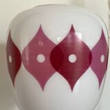 Lampe de table à poser avec un globe vintage "Jacquard" en verre et un pied doré