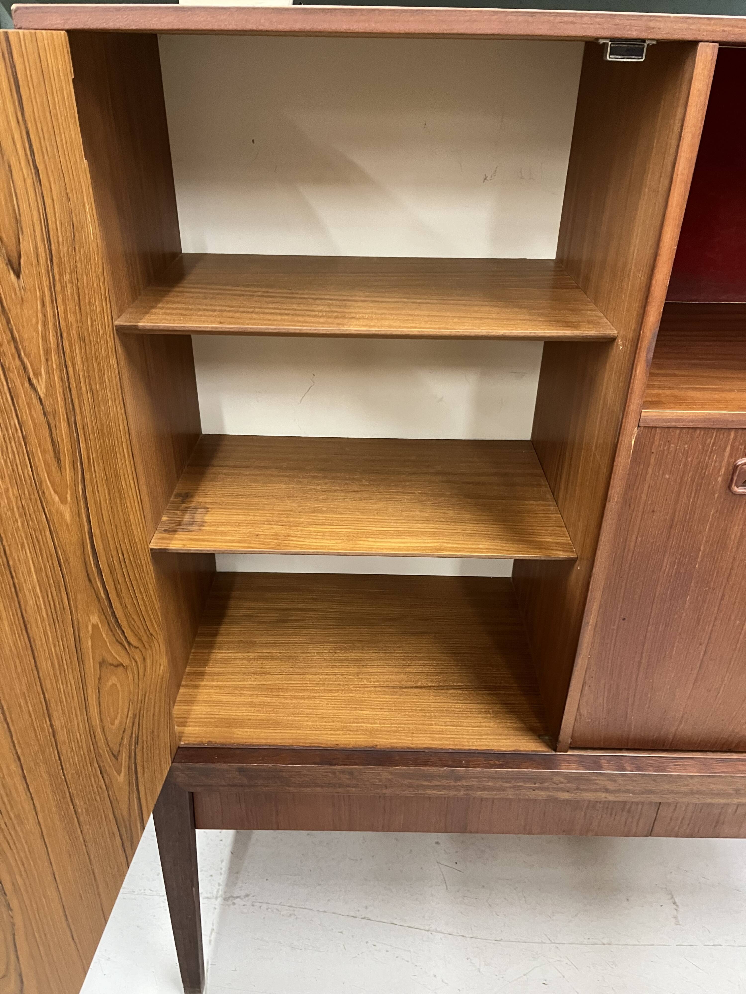 Scandinavian wooden high sideboard – 1960s