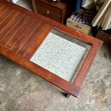 Teak and terrazzo coffee table by Averskogs Möbelfabrik, Sweden 1966