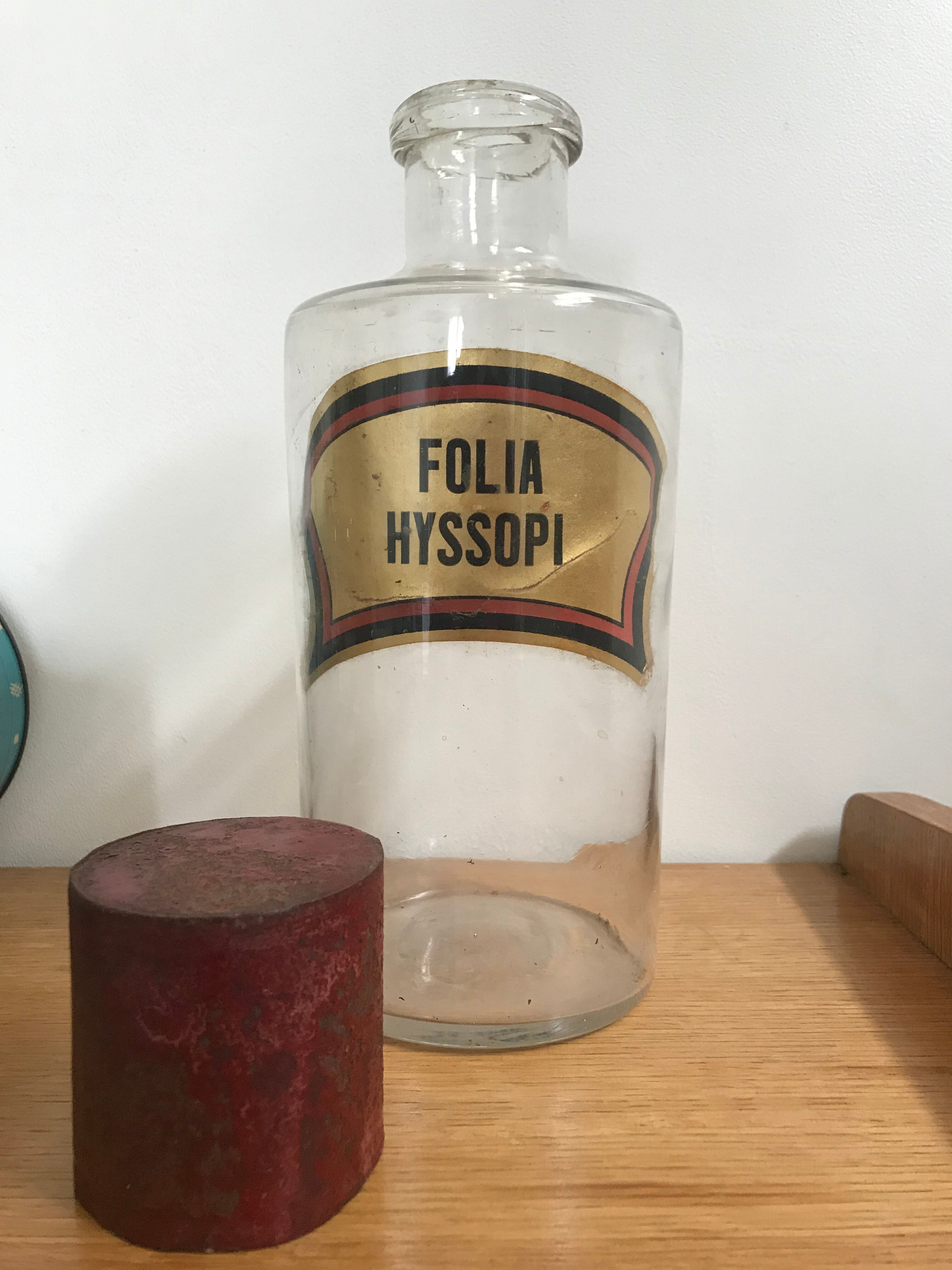 Old bottle of pharmacy XIX