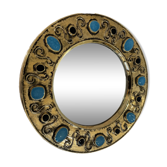 François Lembo (1930-2013) Mirror, Vallauris Circa 1970