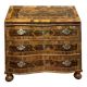 Baroque Bureau Secretary Desk, Fruitwood Marquetry, Germany, c. 1760