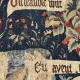 Vintage tapestry hand-screen printed in France