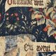 Vintage tapestry hand-screen printed in France