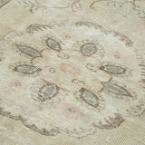 Hand-knotted antique turkish beige carpet 155 cm x 273 cm