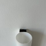 Paire d’appliques vintage, chrome et opaline, France 1970