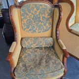 Louis XVI bergère armchairs, late 19th - early 20th century