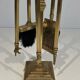 Neoclassical Fire Set in Bronze and Brass Finely Chiseled