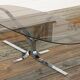 Table basse chrome et verre Dad
