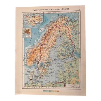 Carte des pays scandinaves et baltiques - 1940