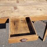 Old rustic farm table made in 1900s in oak - 1m22
