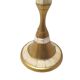Set of 3-light brass candlesticks with mother-of-pearl intrusion