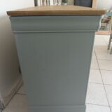 Louis Philippe style chest of drawers, 8 drawers green of gray