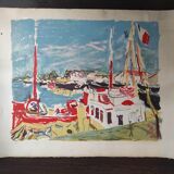 Lithograph signed Émile Sabouraud