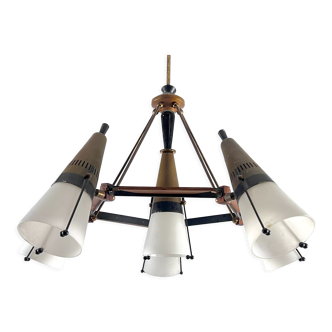 Mid-Century Modern sputnik chandelier, Italy 1950s