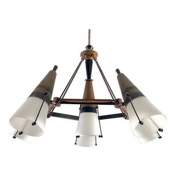 Mid-Century Modern sputnik chandelier, Italy 1950s