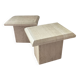 Duo of vintage travertine coffee tables and side tables