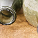 Set of 3 canning bottles in blown glass