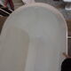 Cast iron island bathtub, on eagle-begged feet