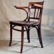Curved wooden office chair from the 1930s attributed to Thonet.