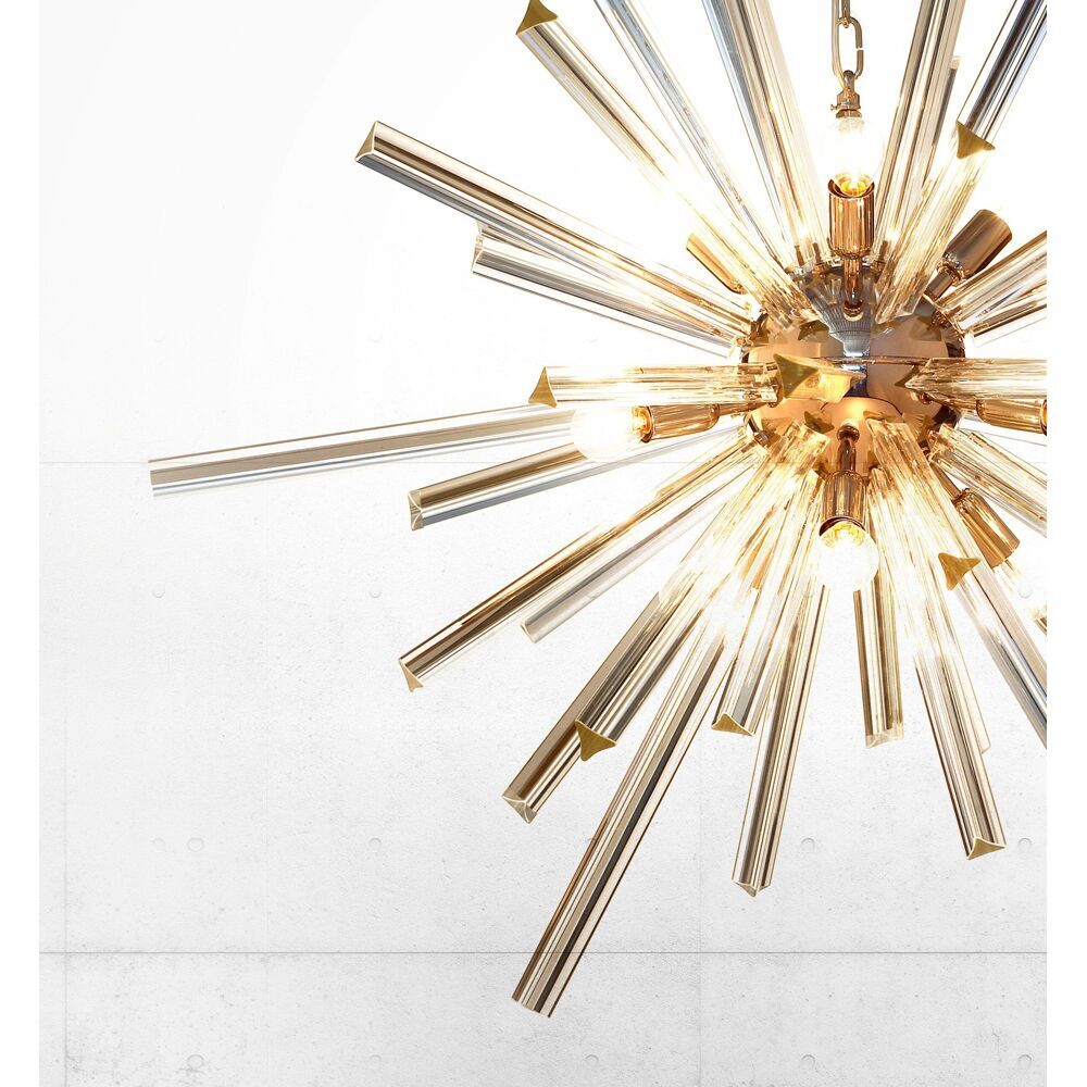 Triedro chandelier in Murano glass