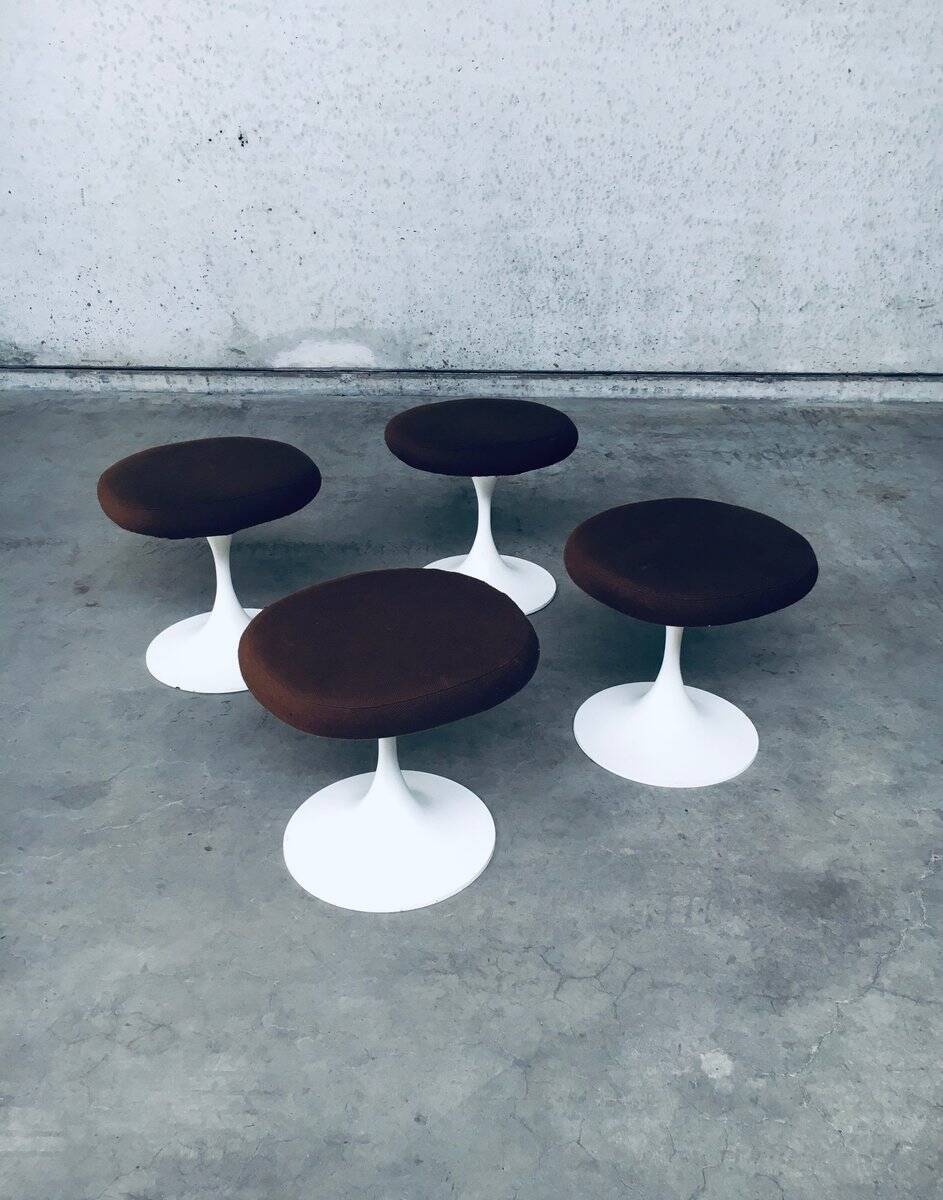 Mid-Century Modern Design Tulip Stool Set by Tamburin, Sweden, 1970s, Set of 4
