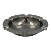 Vintage round ashtray in stainless steel