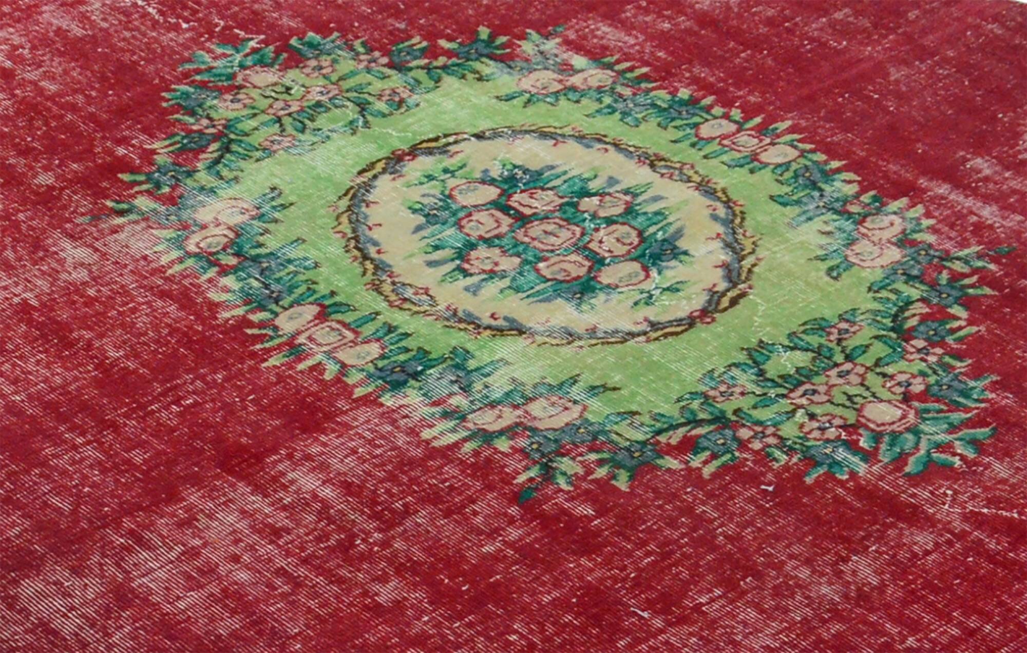 Turkish Anatolian Handmade Vintage Rug 290 cm x 195 cm