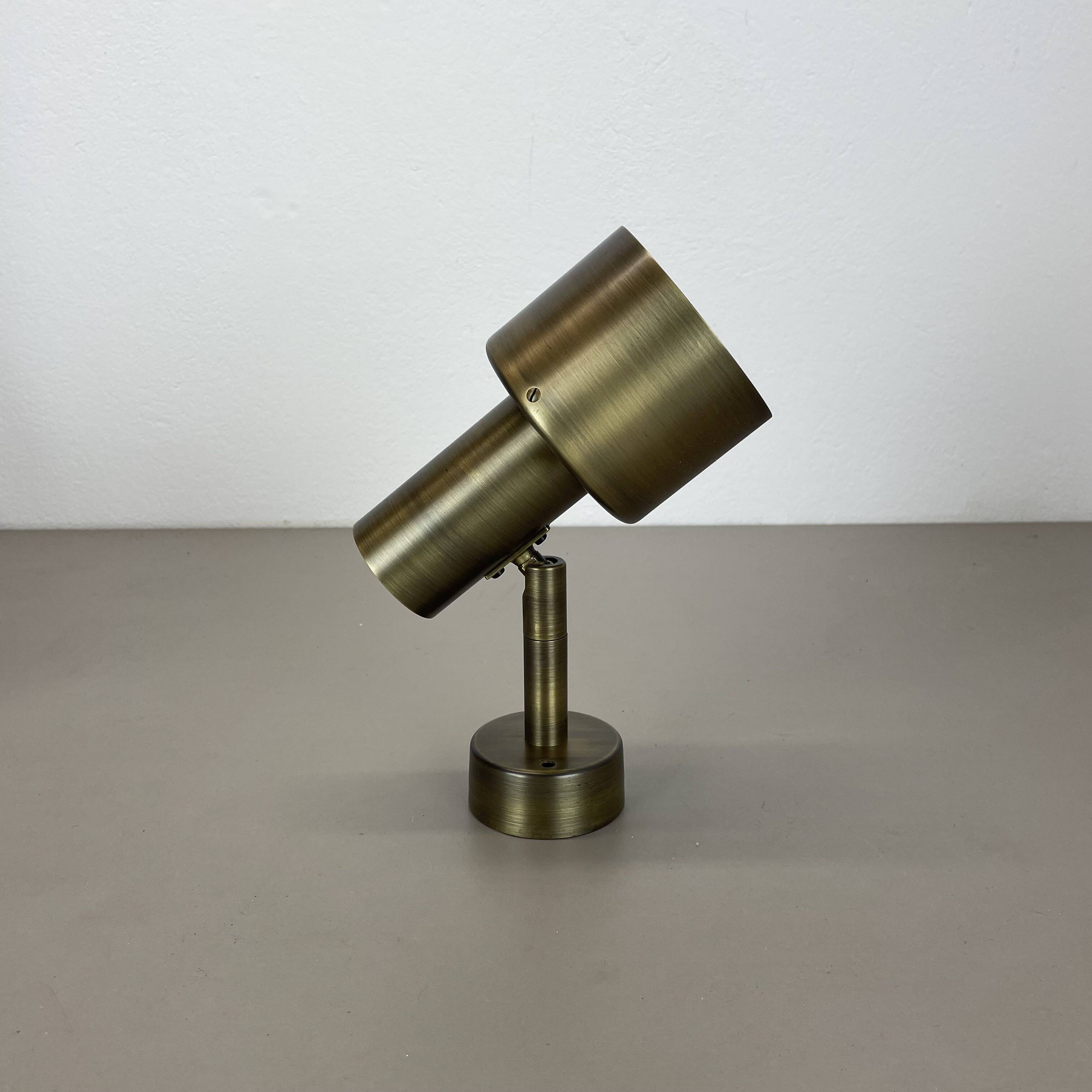 2 of 4 minimalist solid Brass "tube" SPOT Ceiling wall Lights, Italy 1970s