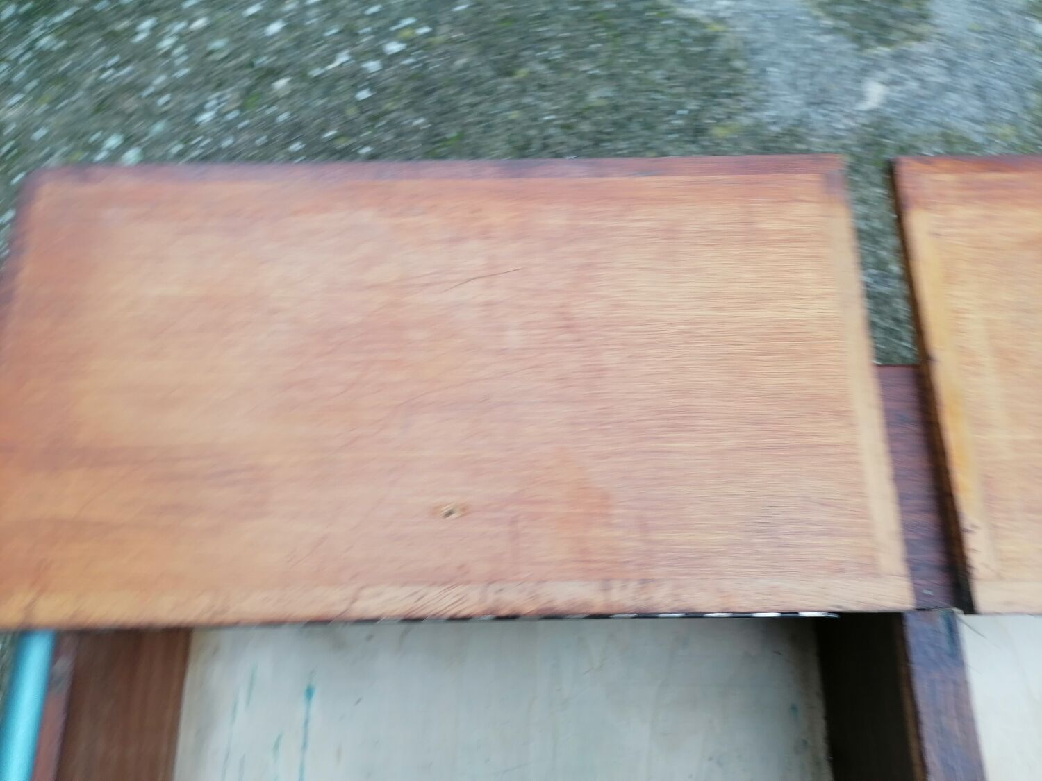 Vintage school desk coffee table with chests