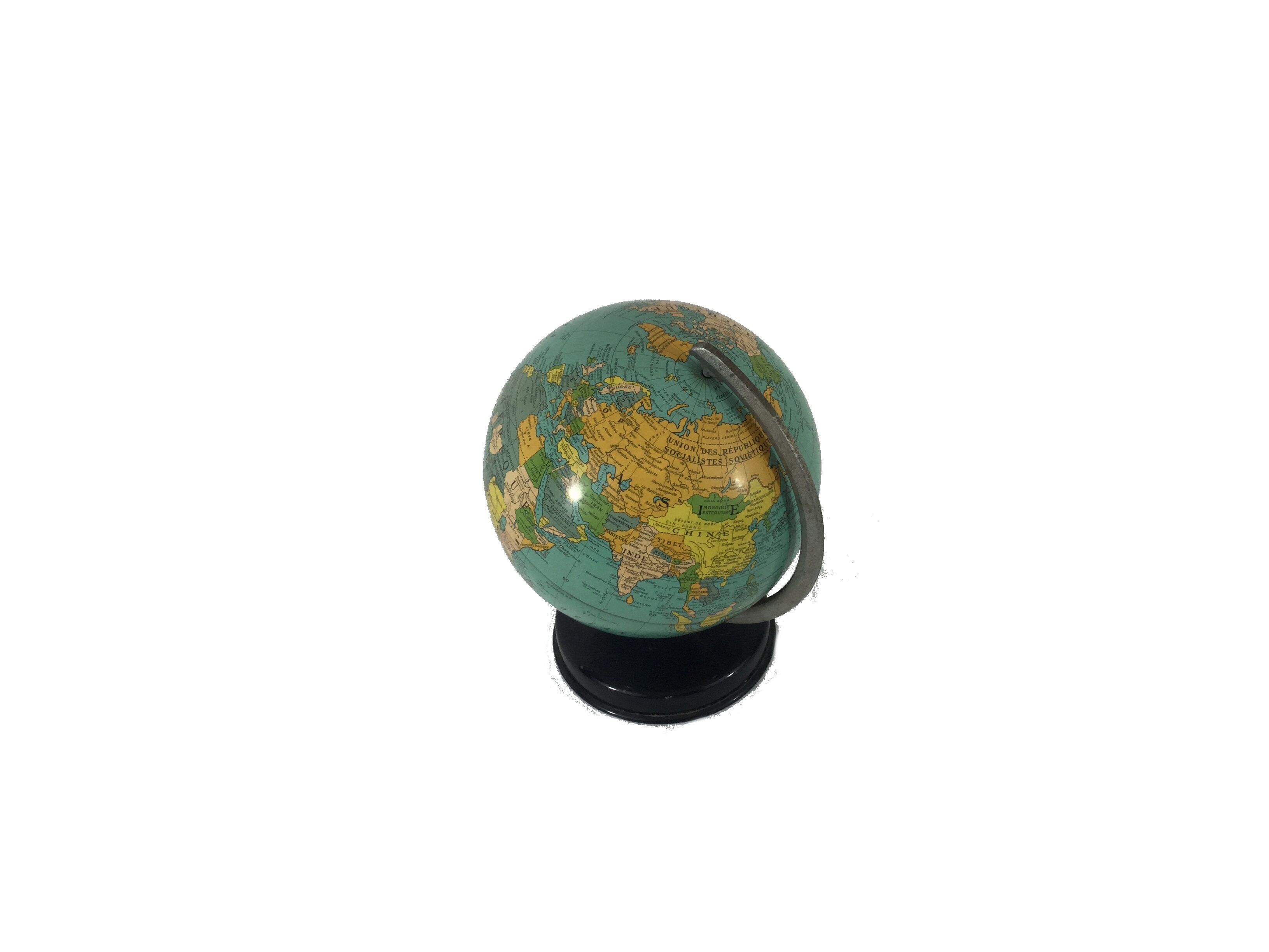 Globe terrestre en métal Taride