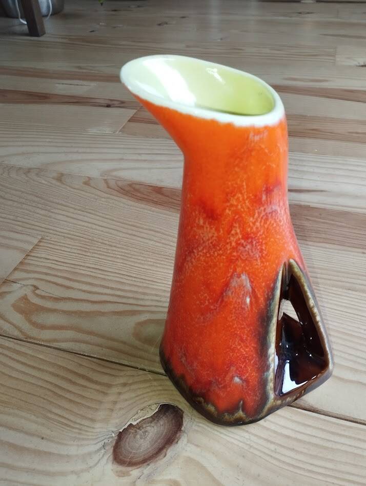 Pichet Vallauris – Free form – Red and green enamel – 1960s–70s – Vintage