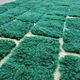 Tapis en laine pure fait main traditionnel vert traditionnel 1,5/2,5 m
