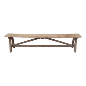 Banc de ferme en bois massif