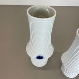 Set of 2 Original Porcelain Op Art Vase Made by Royal Bavaria KPM Germany, 1970s