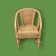 Small children's armchair in rattan and bamboo – hand-woven – vintage