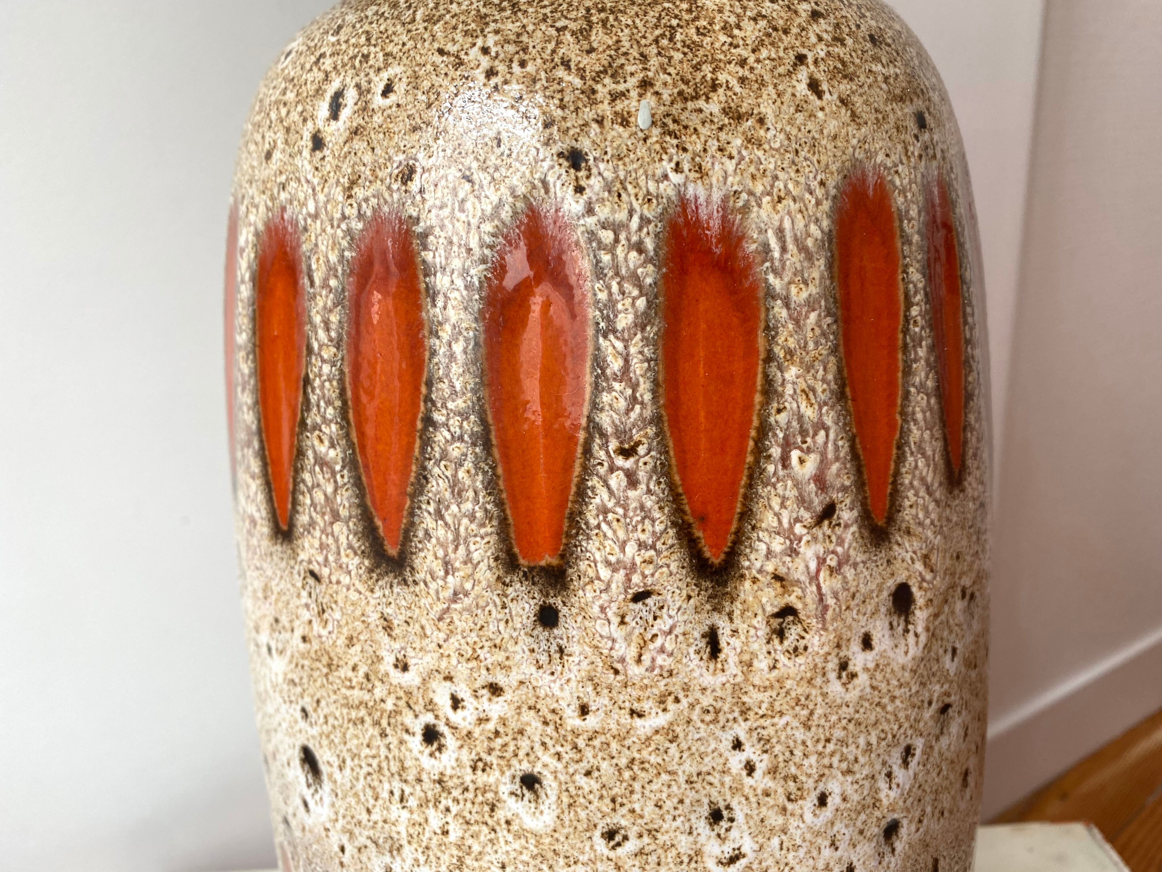 Ceramic vase fatlava scheurich W-Germany 1970 vintage