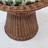 Pair of italian wicker lounge chairs, 1960's