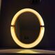 Vintage oval mirror with Allibert 1970 light