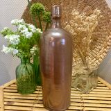 Bouteille en grès vernissé marron