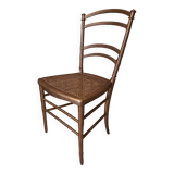 Napoleon III style chair known as the Opera model in worked wood and cane on restored seat 1850