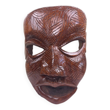 Grand masque africain artisanal