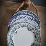 Quartet flat blue plates dessert 39