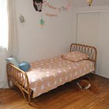 Bed rattan 60s