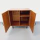 Vintage rattan, wood and metal storage cabinet from the 60s